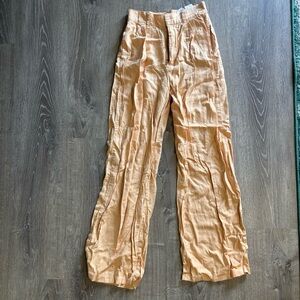 Abercrombie & Fitch Light Orange Linen Pants